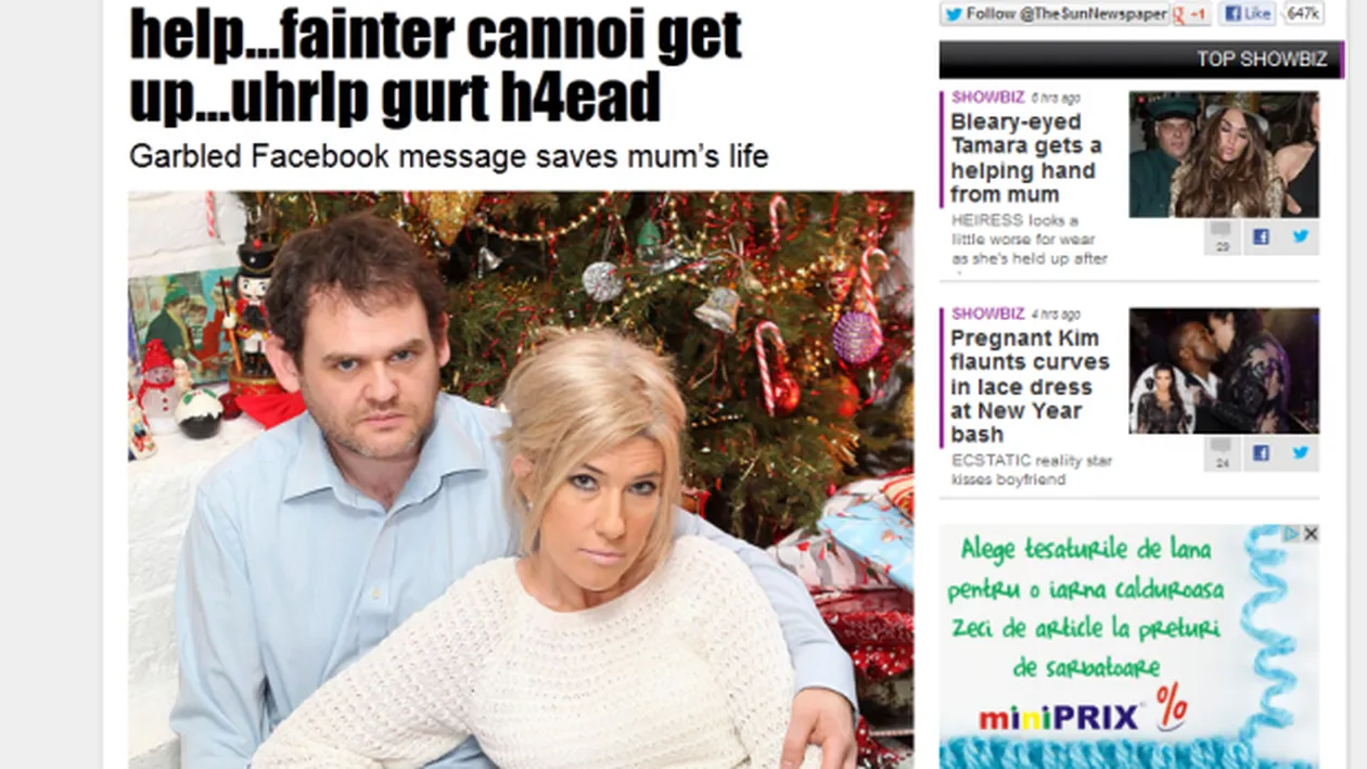 Facebook-ul la nevoie se cunoaşte! Uite cum reţeaua de socializare i-a salvat viaţa unei femei!