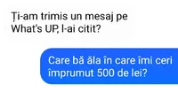 BANC | Un tip cere să fie împrumutat cu 500 de lei