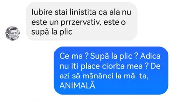 BANC | ”Iubire, stai liniștită că ăla nu este un prezervativ”