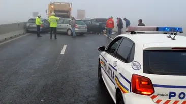 Carambol pe centura Brașovului. 23 de mașini implicate în accident | VIDEO