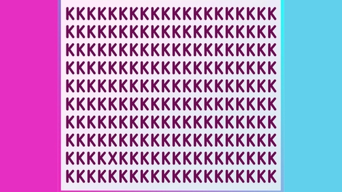 Test de perspicacitate | Nu toate literele din această poză sunt "K". Identificați-o pe cea diferită!