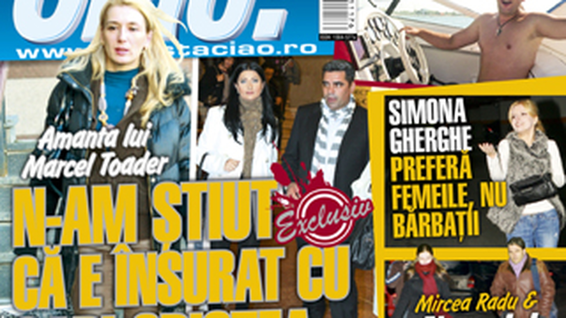 A aparut noul numar al revistei CIAO! Vezi ce spune amanta lui Marcel Toader despre relatia cu sotul Gabrielei Cristea