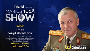 Marius Tucă Show începe miercuri, 3 iunie, de la ora 20.00, live pe Gândul. Invitat: Gen (R) Virgil Bălăceanu
