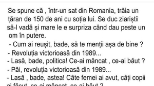 BANCUL ZILEI | Se spune că, într-un sat din România, trăia un țăran de 150 de ani