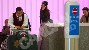 CANCAN are dovada ca Moni e in America! Columbeanca, fotografiata pe aeroportul din Los Angeles