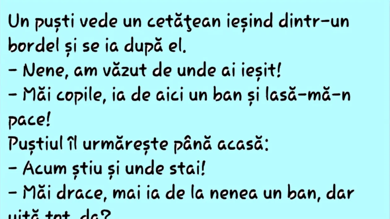 BANC | Nene, am văzut de unde ai ieșit!