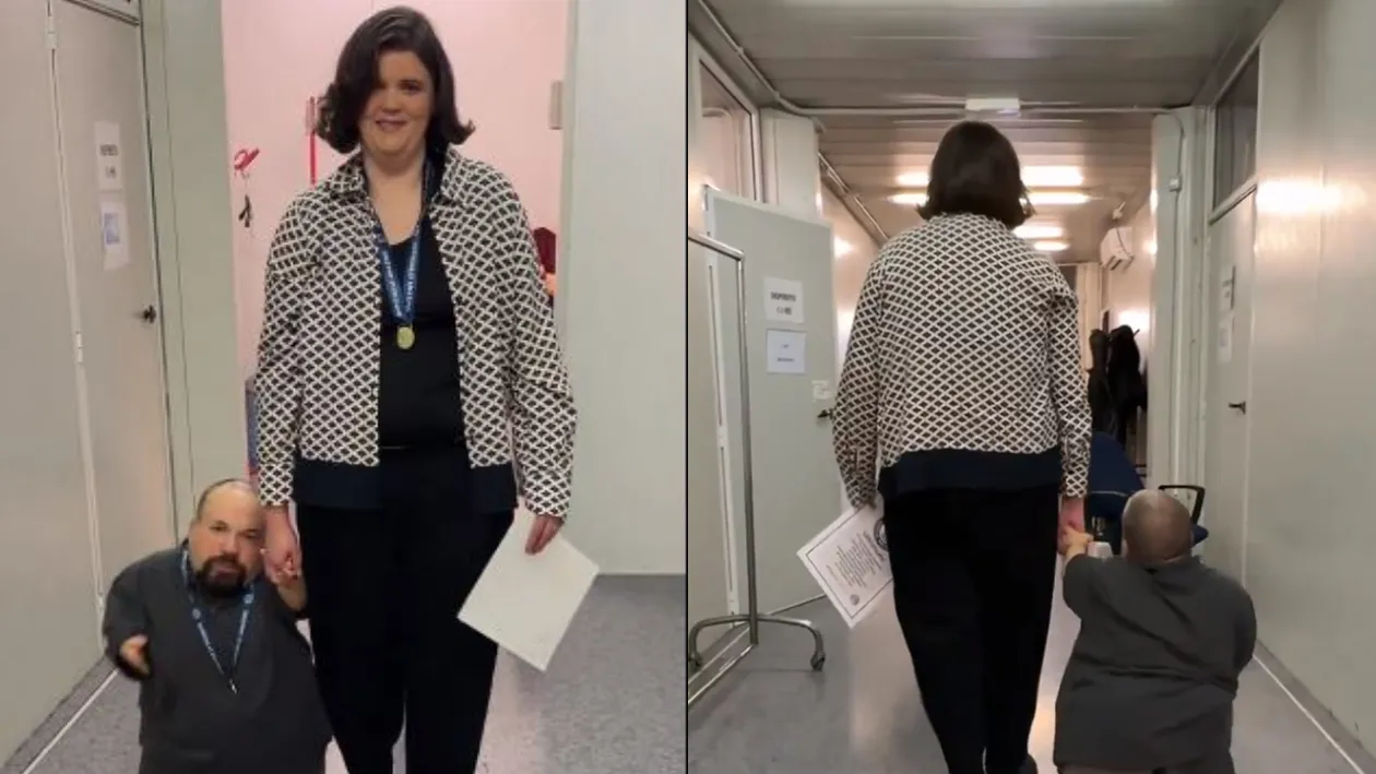 Povestea cuplului atipic, devenit viral: ea are 177 cm, el 91 cm. S-au căsătorit în ciuda diferenței bizare