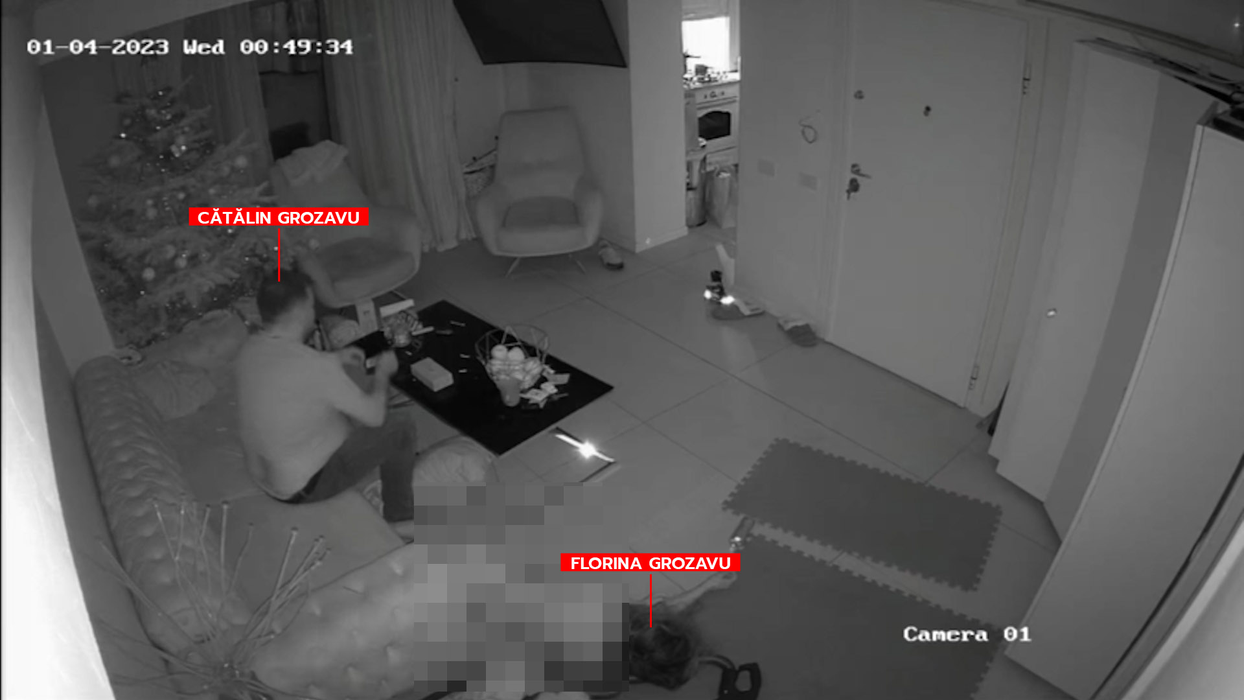 Cătălin Grozavu a lăsat-o întinsă pe jos pe soția lui
