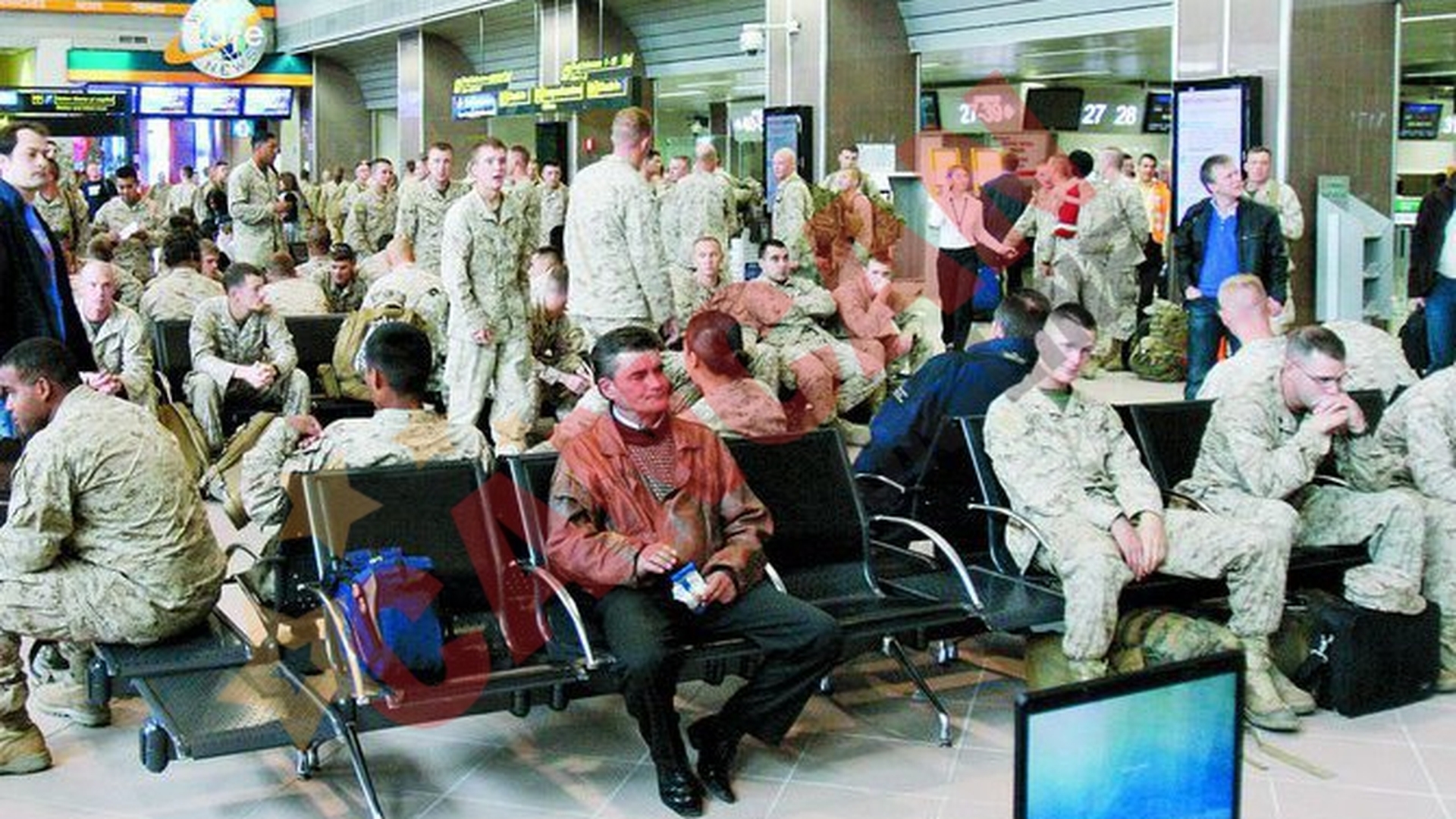 Militari americani blocati pe aeroport
