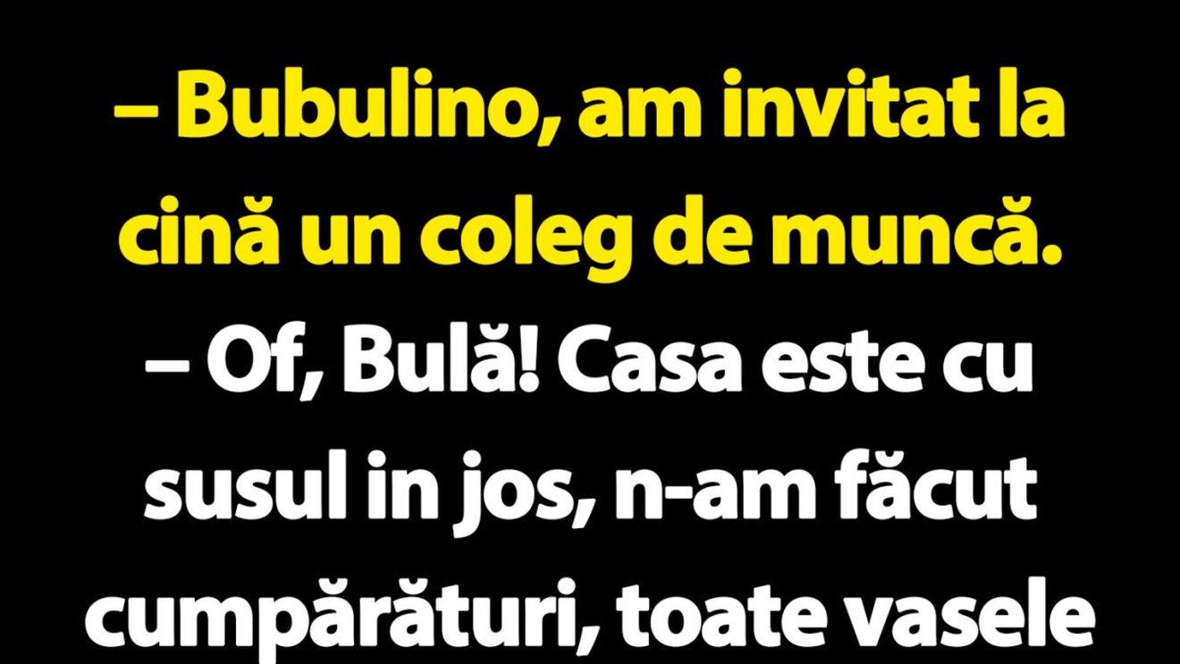 BANC | Bulă a invitat la cină un coleg de muncă