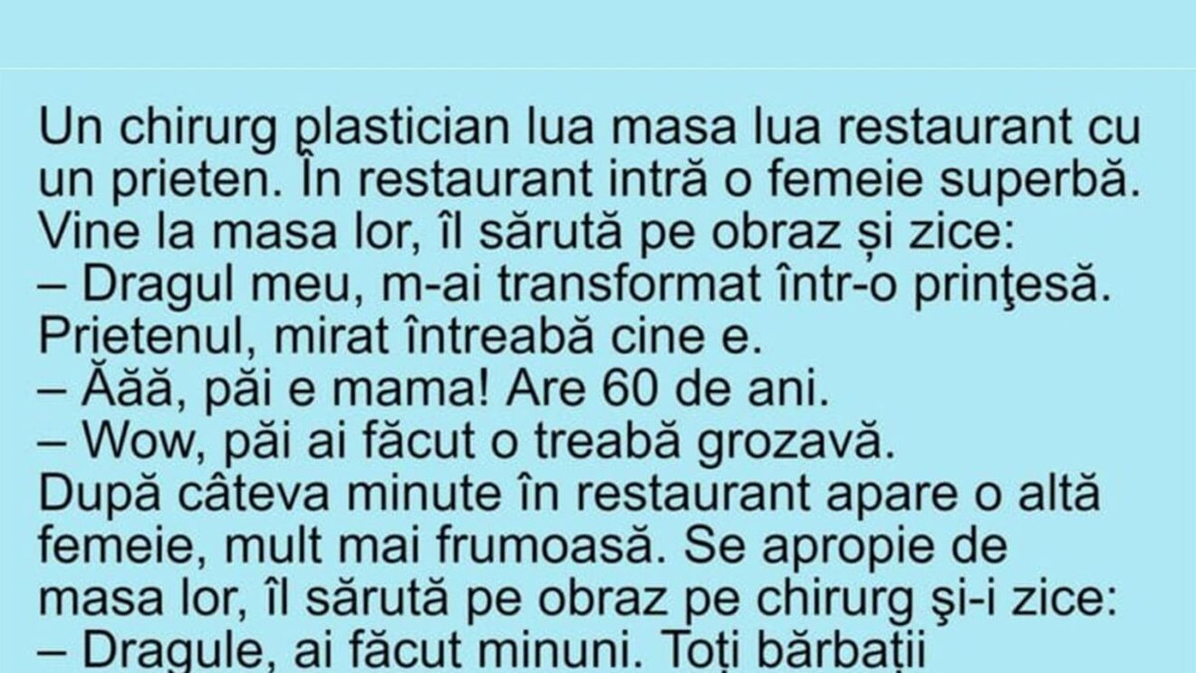 BANCUL ZILEI | Chirurgul plastician
