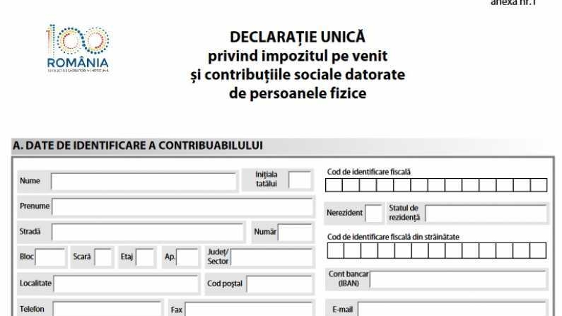 Declaratia unica 2019. Cum se completeaza si unde se depune