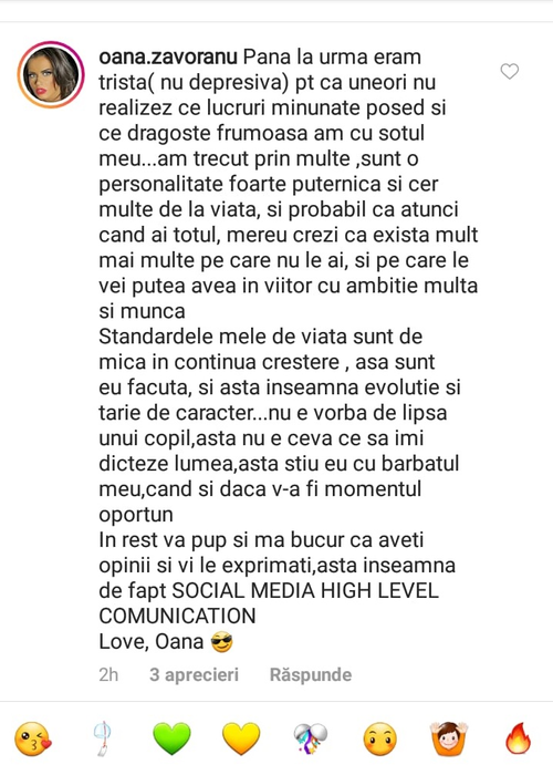 Fabulos! Ce își spune Oana Zăvoranu când este cu moralul la pământ: “Închid ochii, îmi vine să plâng și…”. Fanii au criticat-o, după ce s-a luat de mai multe vedete: “Te-ai fi sinucis?”