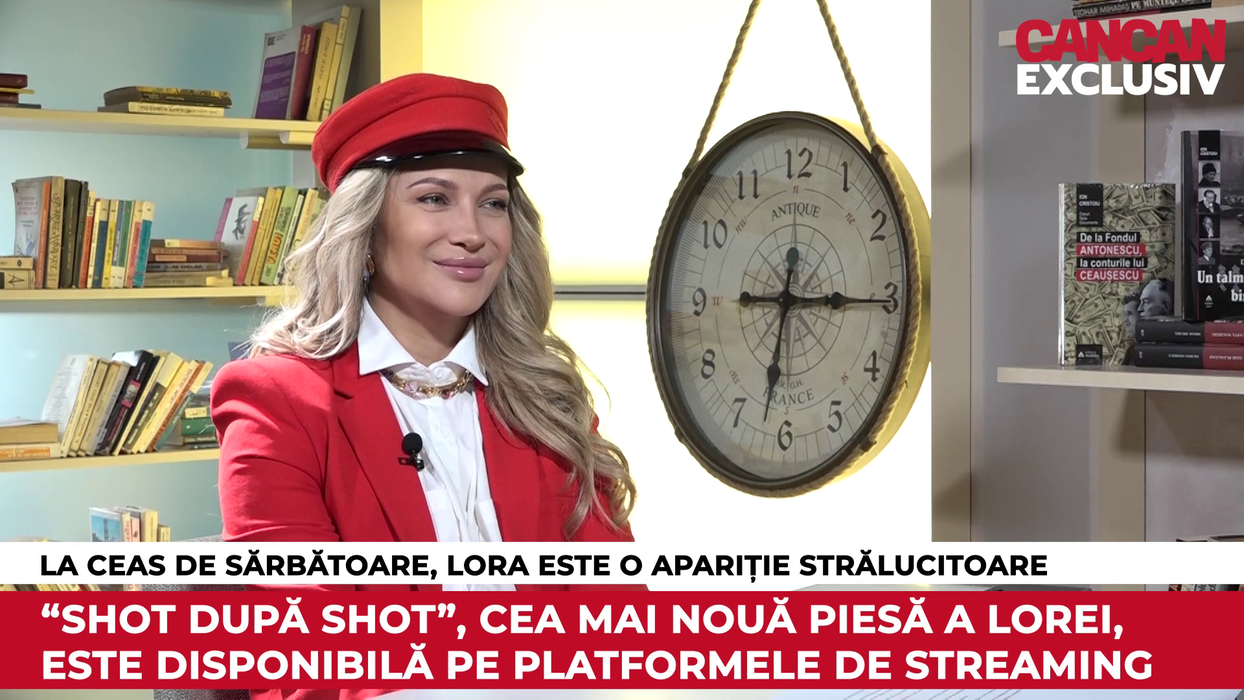 Lora a fost invitata specială a emisiunii CANCAN EXCLUSIV, pentru ediția de sărbători (Foto: captură video)