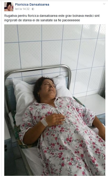 Floricica Dansatoarea, transformată total de boală! S-a pozat pe patul de spital şi apoi a apărut slăbită toată: ”Rugaţi-vă pentru mine, m-am operat de…”