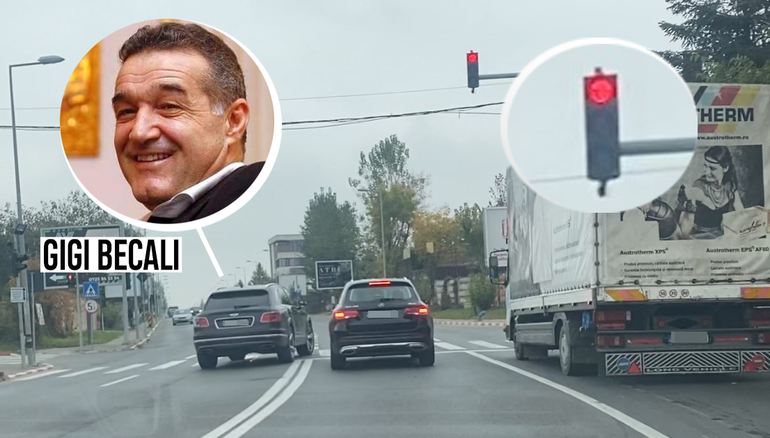 Gigi Becali a ignorat regulile de circulație
