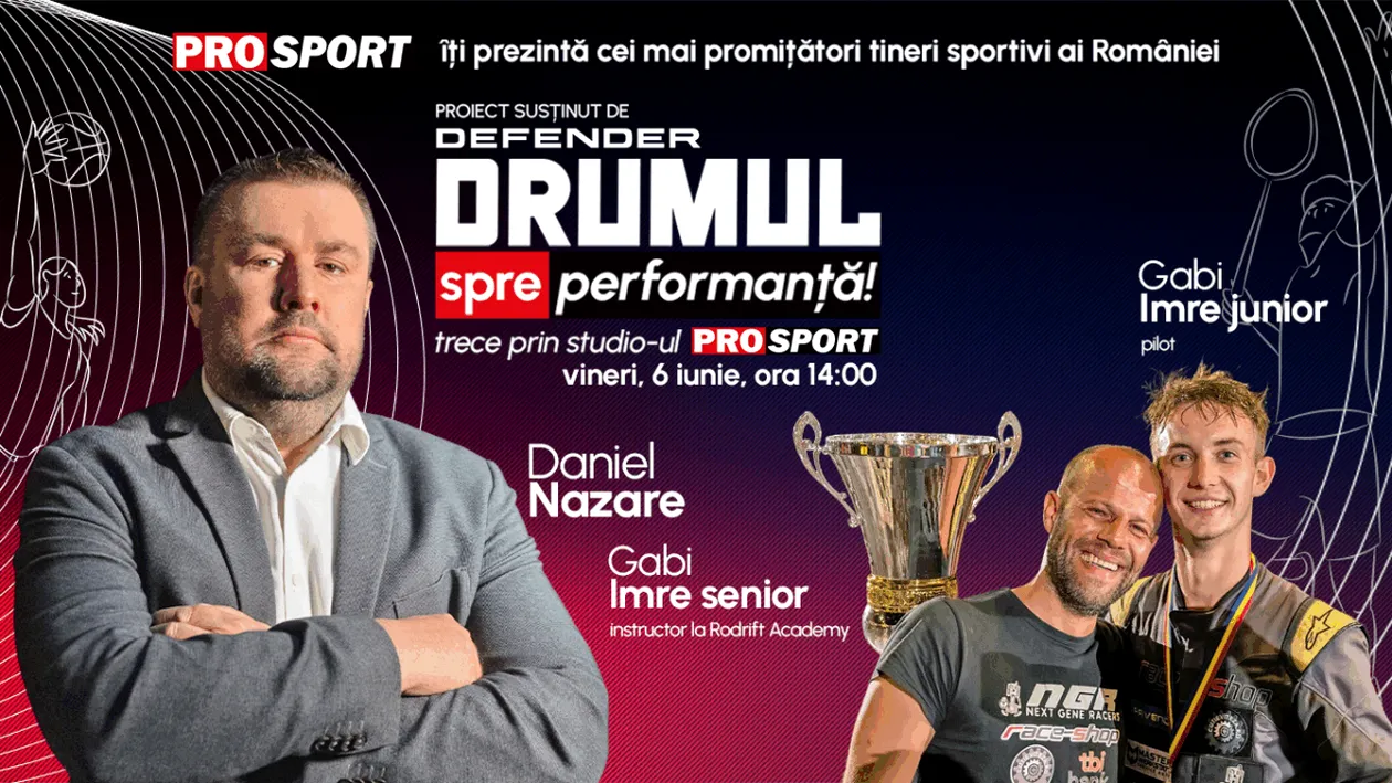 Emisiunea „Drumul spre performanță”, vineri, 6 iunie, de la ora 14.00. Cine e cel mai tânăr campion în drift?