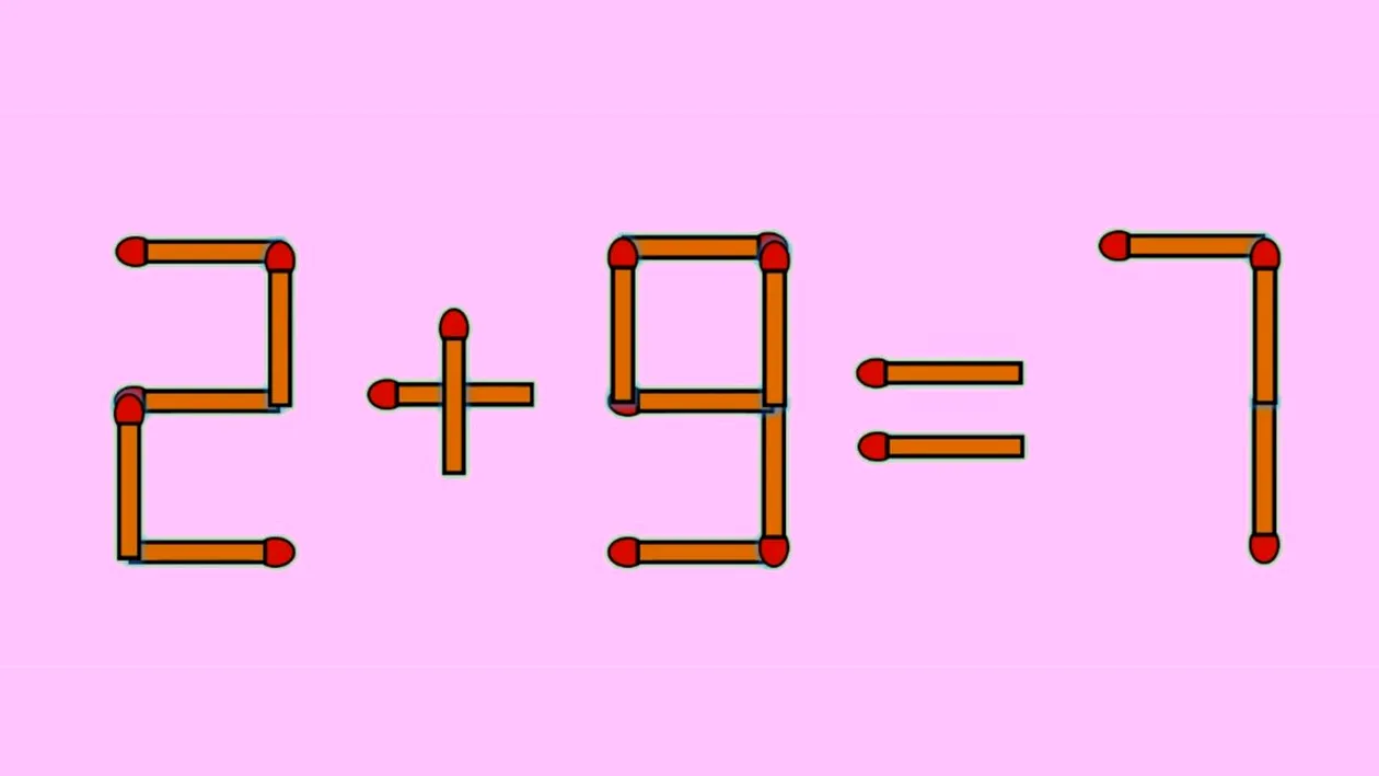 Test IQ exclusiv pentru genii | Corectați 2 + 9 = 7, mutând un singur chibrit
