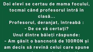 BANC | Elevii, profesorul și bancnota de 100 RON