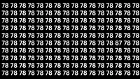 Test de inteligență | În maximum 7 secunde, găsește numărul 87 ascuns printre 78-urile din imagine