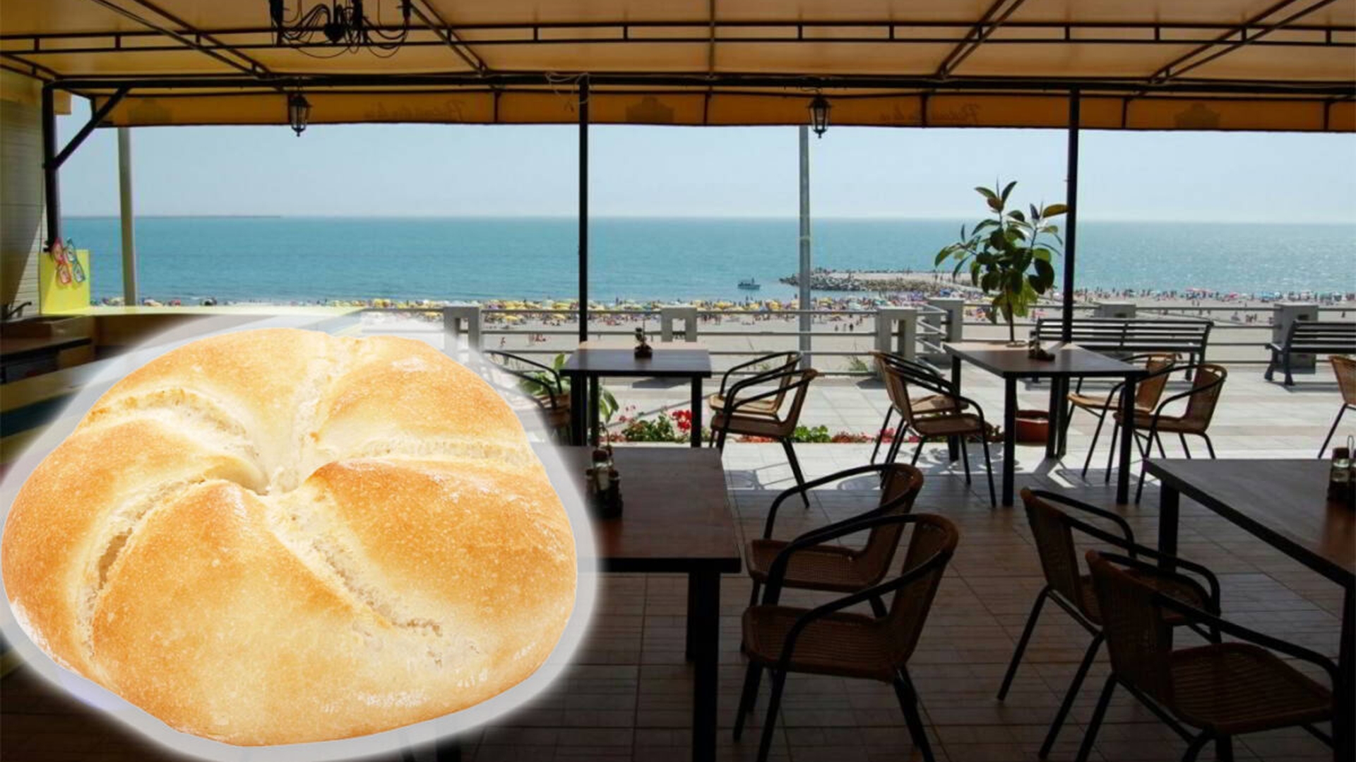 În Eforie Nord, pâinea e mai scumpă decât carnea! Câți lei costă o simplă chiflă, într-un restaurant din celebra stațiune românească