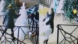 O femeie din Cluj a furat un brad din fața unui magazin. Pomul s-a dezmembrat, însă hoața a dus treaba până la capăt