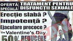 Problemele sexuale, tratate la oferta de Ziua Indragostitilor