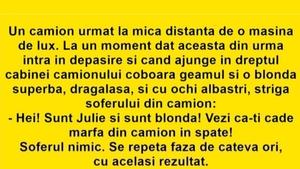 Bancul începutului de săptămână | "Sunt Julie și sunt blondă!"