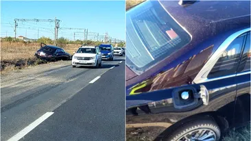 Mașina de 500.000 de euro a lui Gigi Becali a fost băgată în șanț! Accident pe centura Bucureștiului. Patronul FCSB a spus că el era la volan, acum nu mai recunoaște