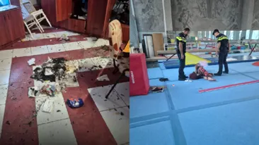 Sala de gimnastică ”Nadia Comăneci” a fost vandalizată! Ce a putut face atacatorul cu una din medalii