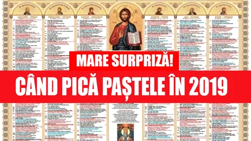 PAŞTE 2019: Când pică Paştele anul viitor! A fost aprobat cel mai nou calendar crestin ortodox 2019