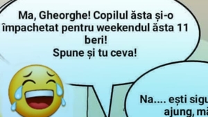 BANC | "Copilul ăsta şi-o împachetat pentru weekend-ul ăsta 11 beri"