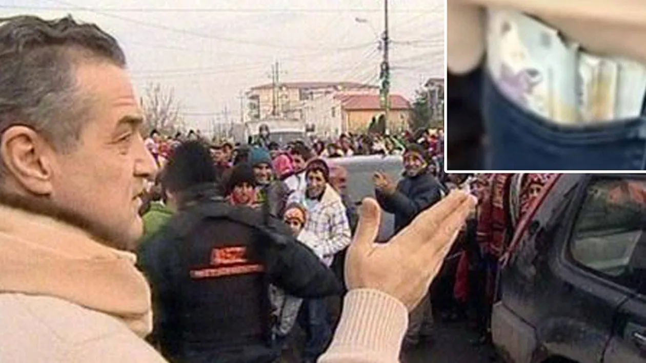 Momentul în care Gigi Becali dă 10.000 de euro la colindători