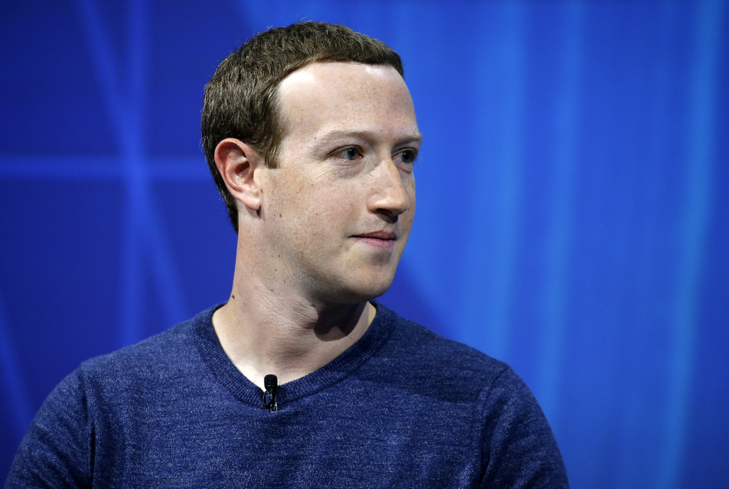 PARIS, FRANCE - MAY 24:  Facebook's founder and CEO Mark Zuckerberg speaks to participants during the Viva Technologie show at Parc des Expositions Porte de Versailles on May 24, 2018 in Paris, France.  Viva Technology, the new international event brings together 5,000 startups with top investors, companies to grow businesses and all players in the digital transformation who shape the future of the internet.  (Photo by Chesnot/Getty Images)