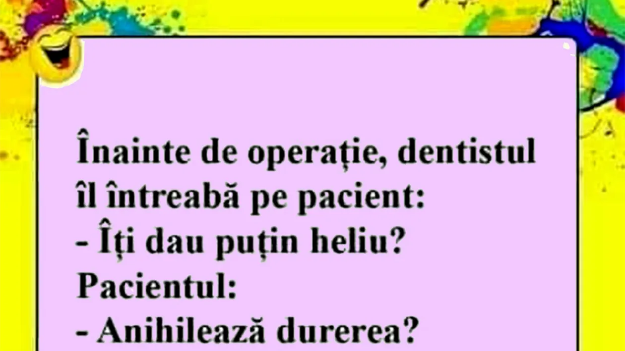 Bancul începutului de săptămână | Îți dau puțin heliu?