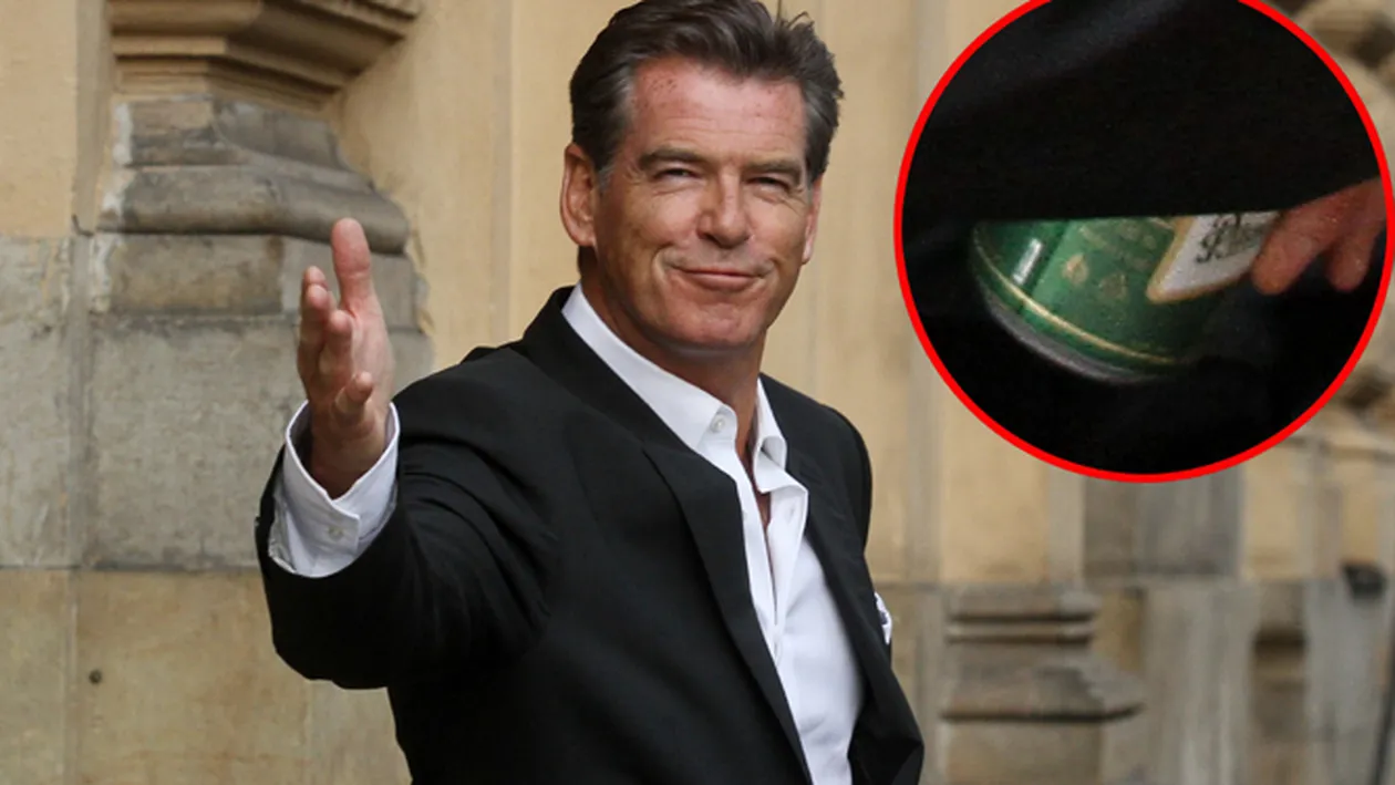 Pierce Brosnan face reclama la ceai, dar bea bere pe ascuns