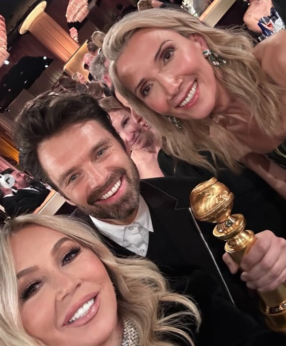 Ce româncă i-a fost alături lui Sebastian Stan la Globurile de Aur. Foto: Instagram / Anastasia Soare