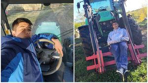 Teofan Sasca, băiatul unui preot din Botoșani, muncește pe tractor și face senzație pe Youtube: ”Nu-mi place să-i cer bani tatei”