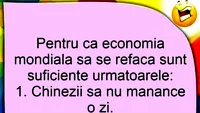 Bancul începutului de săptămână | Chinezii, rușii, românii și refacerea economiei mondiale