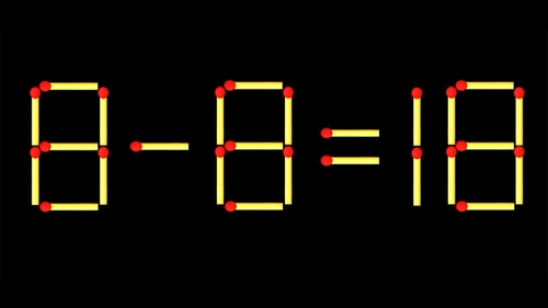Test IQ cu chibrituri | Corectați 8 - 8 = 18, mutând un singur băț