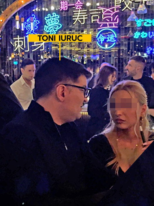 Toni Iuruc se întreține cu o blondină (SURSA FOTO: CANCAN.RO)