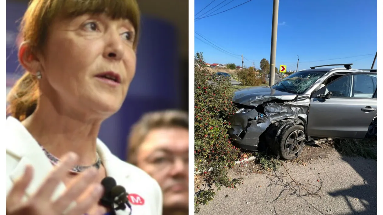 Monica Macovei, implicată într-un accident rutier. Un motociclist a fost grav rănit