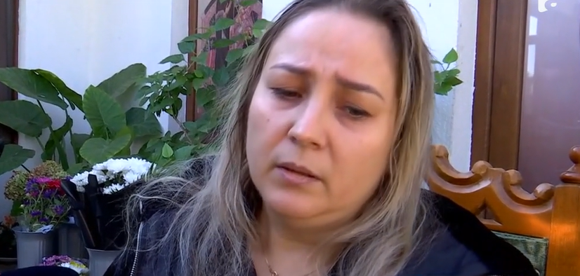 Cristina Tănăsie, mama Valentinei, tânăra găsită moartă într-o valiză în râul Olt/ sursă foto: captură video Observatornews.ro