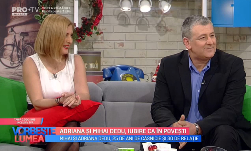 Cum arată soţia lui Mihai Dedu. Ea şi prezentatorul TV sunt căsătoriţi de 25 de ani