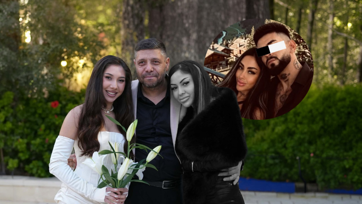 Petre Tănăsie și cele două fiice ale sale: Eliza și Valentina.