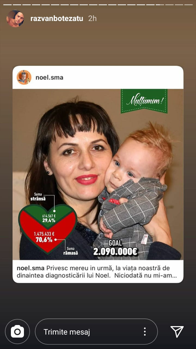 Misha, Roxana Vancea, dar și alte vedete, apeluri disperate pentru Noel, un bebeluș de 7 luni. A diagosticat cu o boală genetică rară