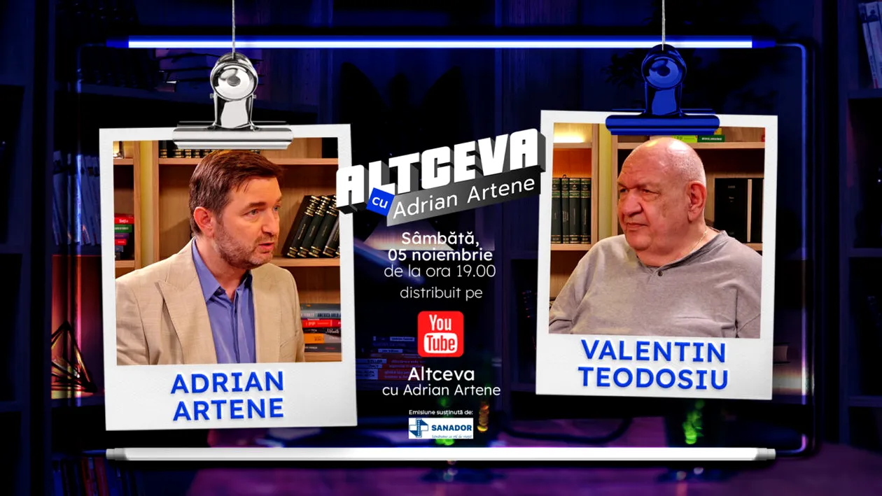 Actorul Valentin Teodosiu este invitat la podcastul ALTCEVA cu Adrian Artene