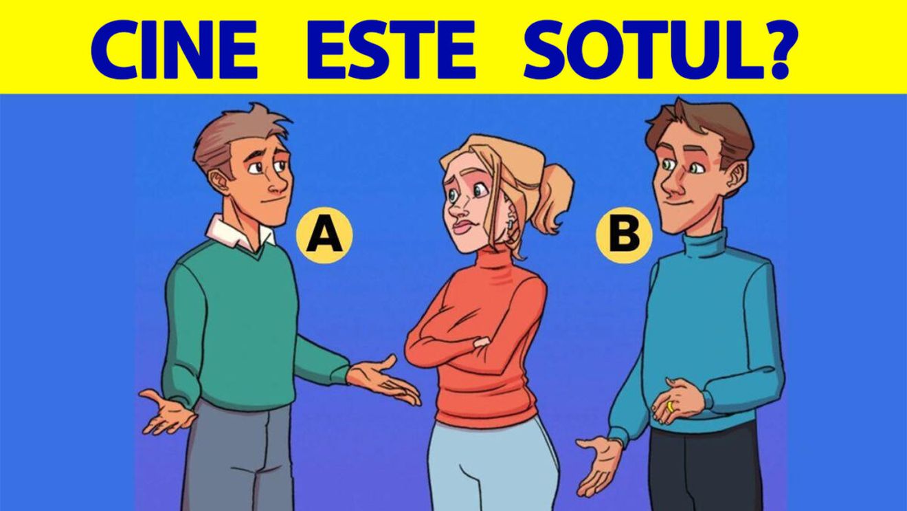 Test de inteligență | Care dintre acești doi bărbați este soțul femeii din imagine?