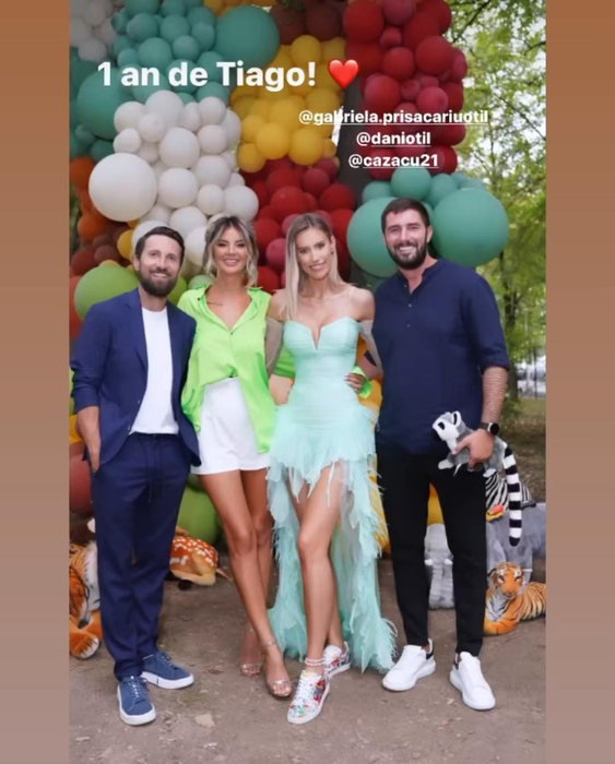 Zi de sărbătoare pentru Gabriela Prisăcariu și Dani Oțil. Imagini uimitoare de la tăierea moțului lui Tiago
