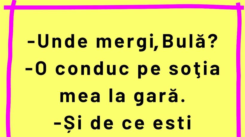 BANC | Bulă își conduce nevasta la gară